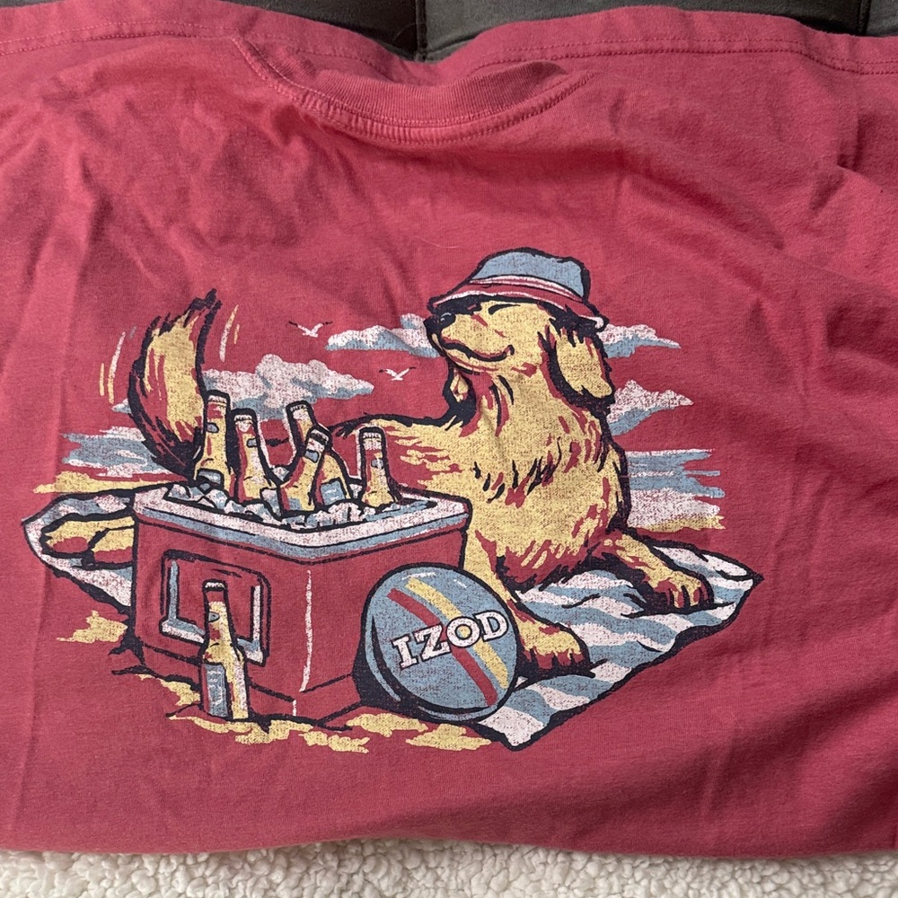Izod Red Dog Beach Graphic Tee
